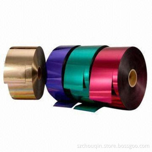 Metalized Rolling Film with Food Grade Material, Various Colors, Sizes Available